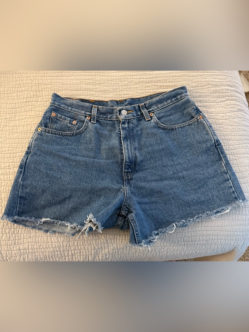 Levi’s 560 Baggy Classic Blue Denim Cutoff Shorts 12